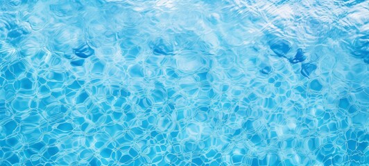 Abstract blue ripped swimming pool water background texture, top view (Generative Ai)