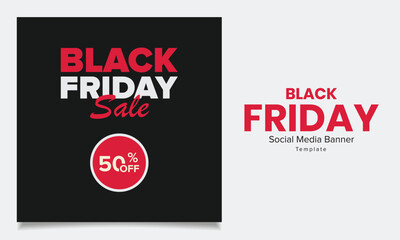 Black friday sale banner for social media
