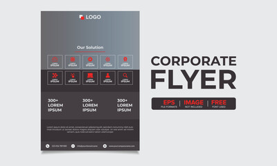 vector corporate business flyer template
