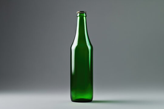Green beer bottle mock up
