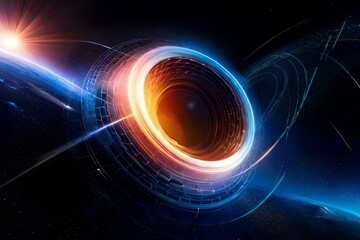 Obraz premium fractal burst background- Generated AI