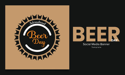 Vector international beer day illustration