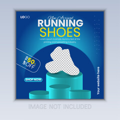 Shoes sale social media banner template