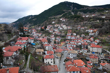 Naklejka na ściany i meble Goynuk Town, located in Bolu, Turkey, is an important tourism city with its old Ottoman houses and historical monuments.