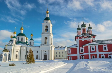 The Golden Ring of Russia. Epiphany Monastery in winter Uglich