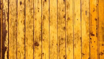 Wood Yellow Shabby Wood Background , Front view with copy space , abstract Old painted wood. Perfect for a natural or vintage theme. Rustic yellow hardwood planks. Generative AI