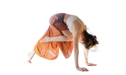 Fitness training yoga for body health, a woman doing asana . Transparent background, png.