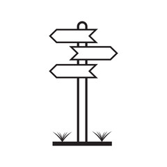 direction signboard icon logo vector design template