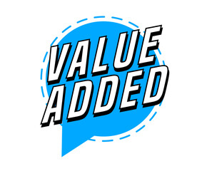 Colorful vector flat design banner value added. This sign is well adapted for web design.