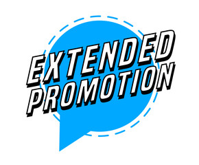 Colorful vector flat design banner extended promotion. This sign is well adapted for web design.