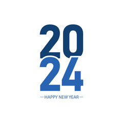 2024 happy new year blue font color