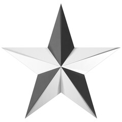 3D rendering illustration of an army star insignia