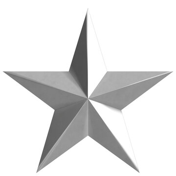 3D rendering illustration of an army star insignia