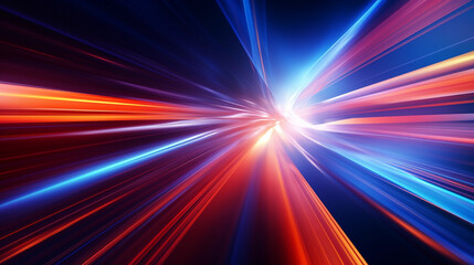 Obraz premium Abstract background with speedy motion blur creating flashy pattern of straight lines