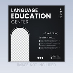 School education admission social media post  template