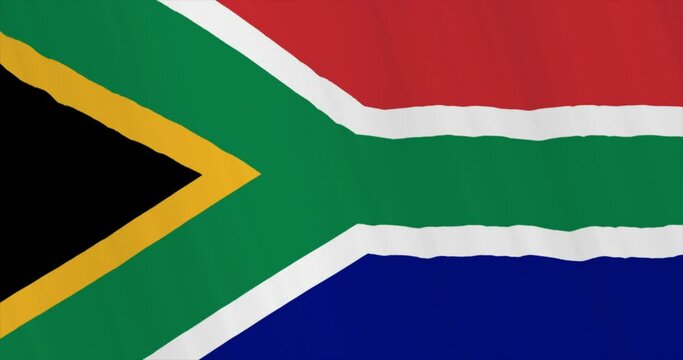 Flag of South Africa | realistic animation | 4k mov. ProRes 422 HQ