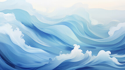 Obraz na płótnie Canvas Blue wavy background