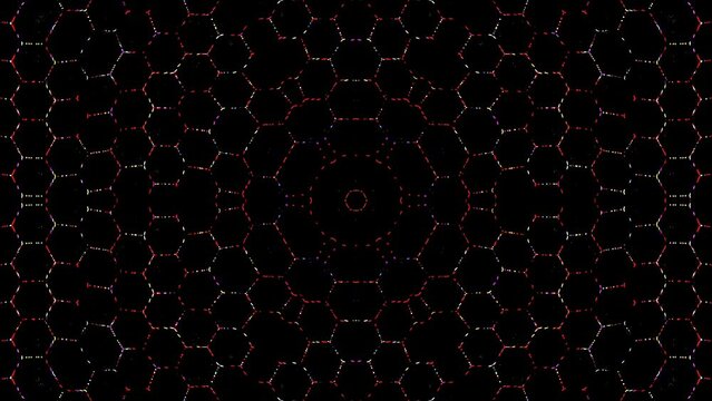 3D Abstract shining bright lines set wave, colorful, black background	