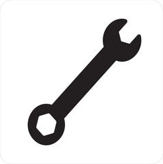 wrench icon on white background