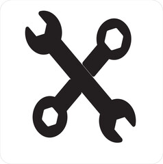 symbol wrench on white background