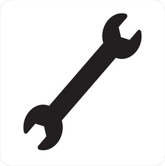 wrench icon on white