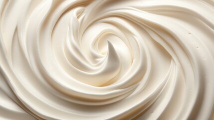 close up of a vanilla mousse swirl food photography