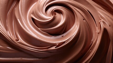 close up of a chocolate mousse swirl food photography