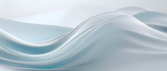 abstract white background with waves - generative ai