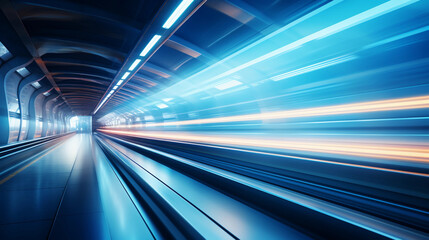 Fototapeta premium blurred background metro escalator