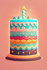 Image of a colorful birthday congratulation
