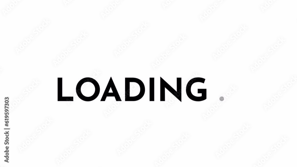 Poster simple work in progress black and white loading animation. installing program outline 2d text indica