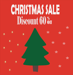 Naklejka na ściany i meble Christmast sale promotion banner