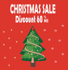 Obraz na płótnie Canvas Christmast sale promotion banner