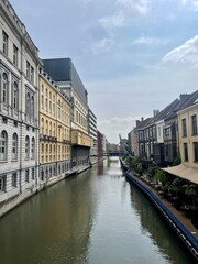 Naklejka premium canal and houses