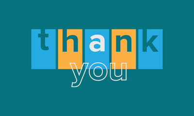 Vector thank you lettering banner
