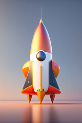 Image of a realistic rocket