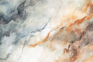 Fototapeta premium Interiors-inspired marble stone wall with a natural abstract watercolor wash background. Generative AI