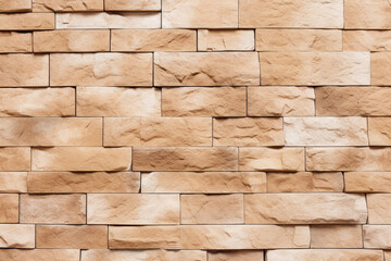 Sandstone facade seamless pattern on a textured stone wall brick background. Generative AI