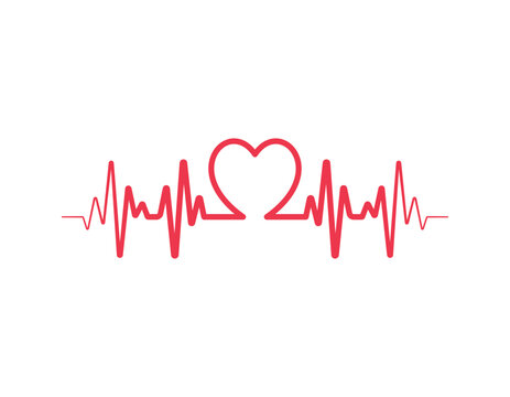 Heartbeat Line Illustration EPS Vector