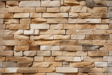 Stone wall brick texture Background of the Sandstone facade Seamless pattern Generative AI