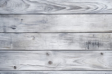 Naklejka premium Wood Texture, White Wooden Background, Vintage Grey Timber Plank Wall Close Up Generative AI