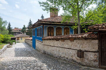 Typical Street and old houses in town of Koprivshtitsa,Bulgaria