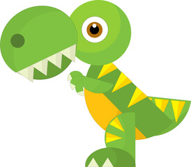 cartoon happy and funny colorful prehistoric dinosaur dino isolated illustration for kids