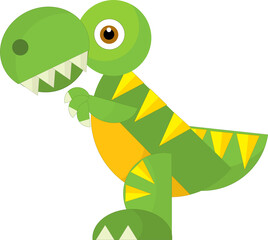 cartoon happy and funny colorful prehistoric dinosaur dino isolated illustration for kids