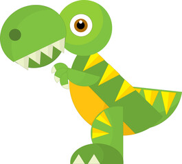 cartoon happy and funny colorful prehistoric dinosaur dino isolated illustration for kids