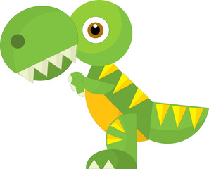cartoon happy and funny colorful prehistoric dinosaur dino isolated illustration for kids