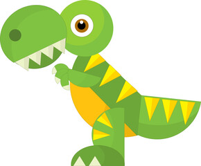 cartoon happy and funny colorful prehistoric dinosaur dino isolated illustration for kids