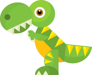 cartoon happy and funny colorful prehistoric dinosaur dino isolated illustration for kids