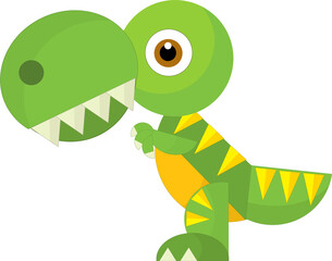 cartoon happy and funny colorful prehistoric dinosaur dino isolated illustration for kids
