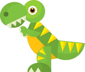 cartoon happy and funny colorful prehistoric dinosaur dino isolated illustration for kids